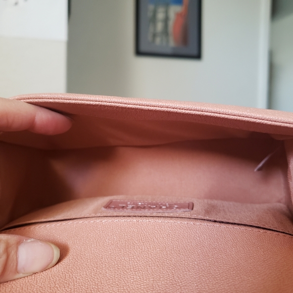 Chanel boy pink caviar ruthenium hardware small bag - Picture 8 of 8